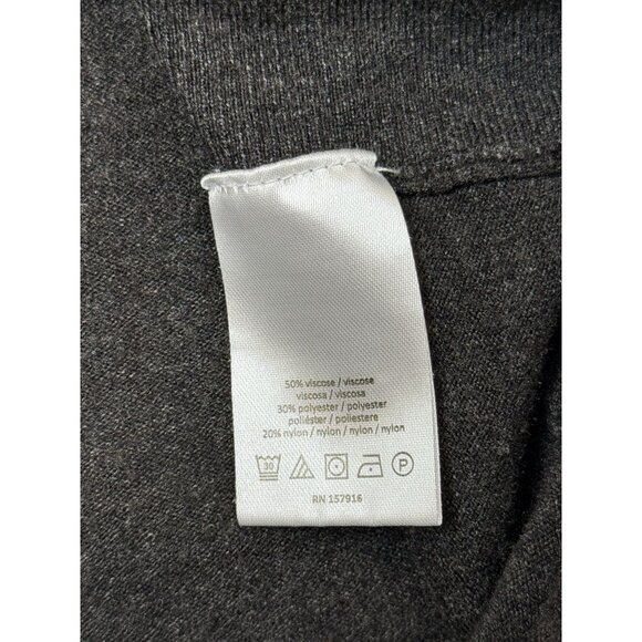 Halston Sweater Womens Tunic Knit Top Gray Size M Long Sleeve Casual Fall Winter - Picture 9 of 11